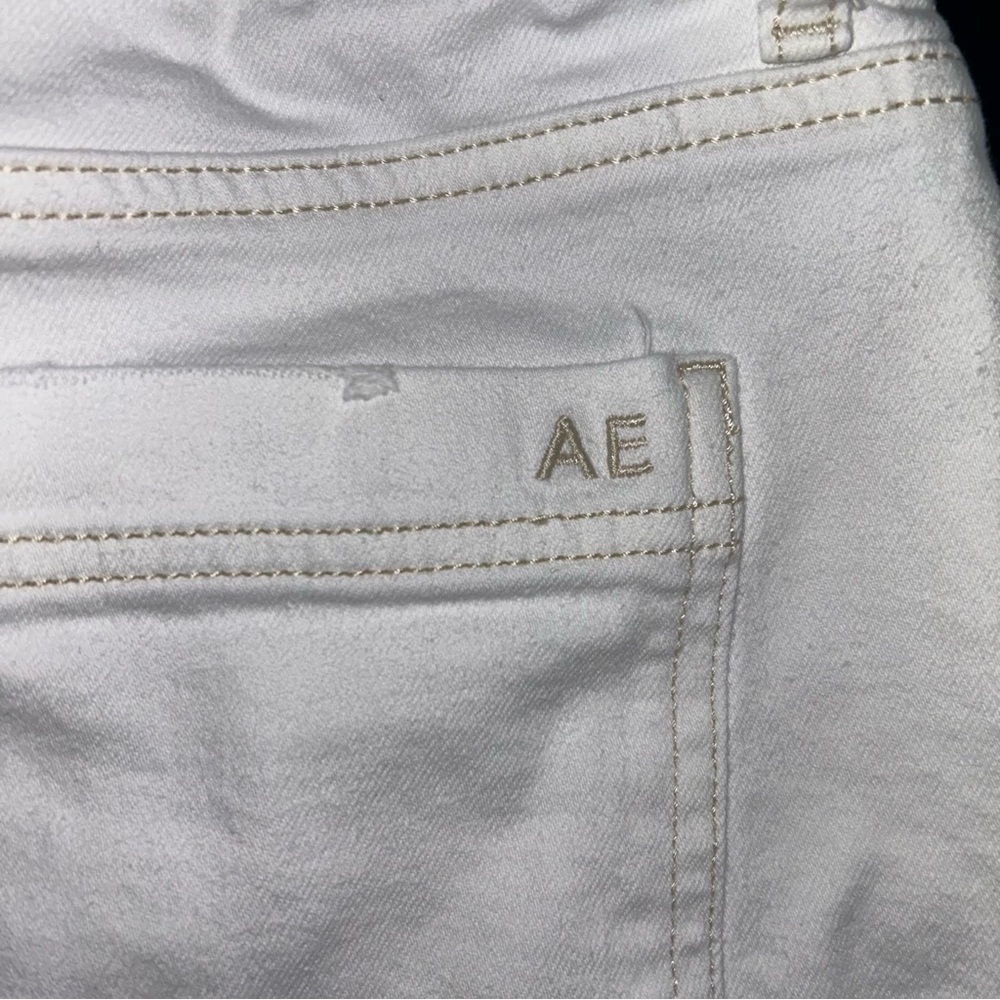 American Eagle Womens Shorts Size 6 White  Easy Shortie Stretch Denim AE - Picture 7 of 7